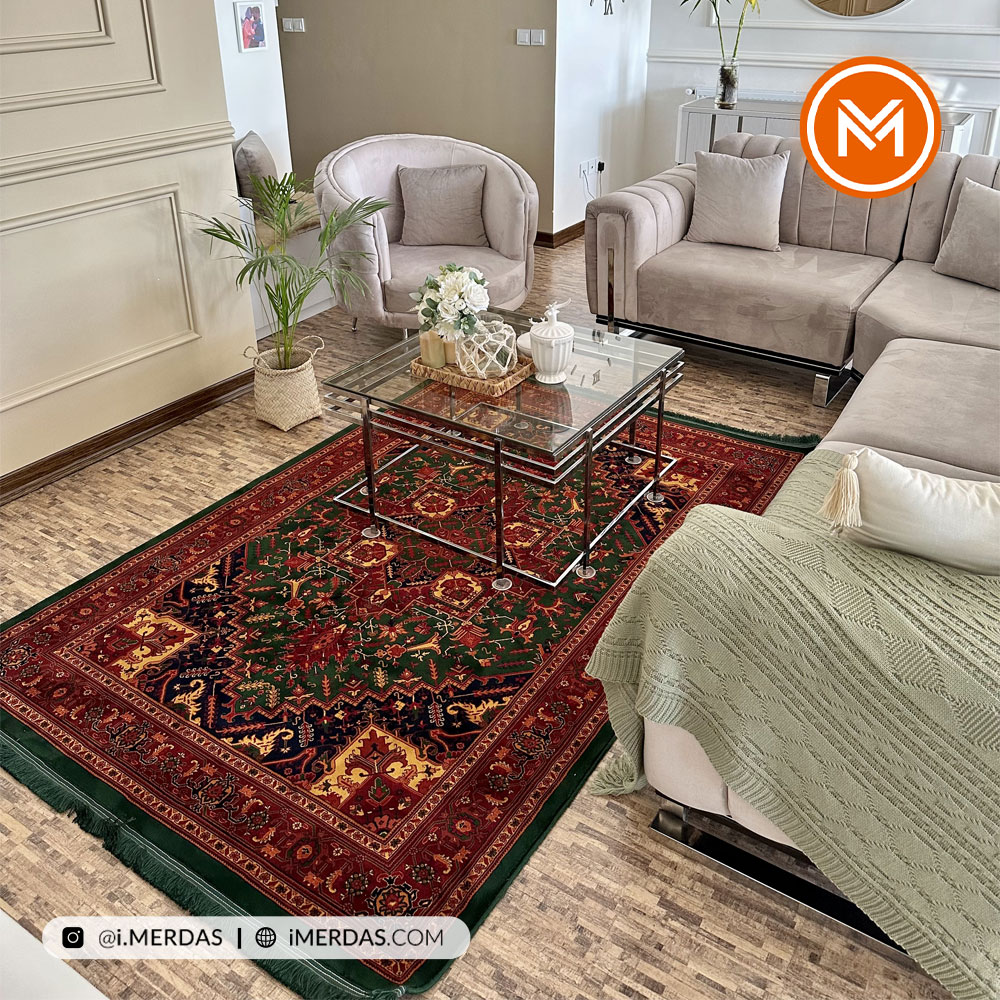 فرش گبه کد 704 زمینه سبز